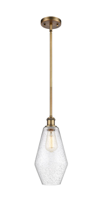 Innovations 516-1S-BB-G654-7 One Light Mini Pendant, Brushed Brass