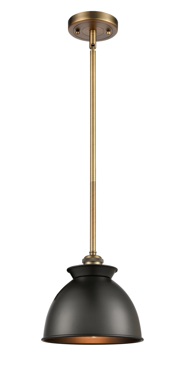 Innovations 516-1S-BB-M14-BK One Light Mini Pendant, Brushed Brass