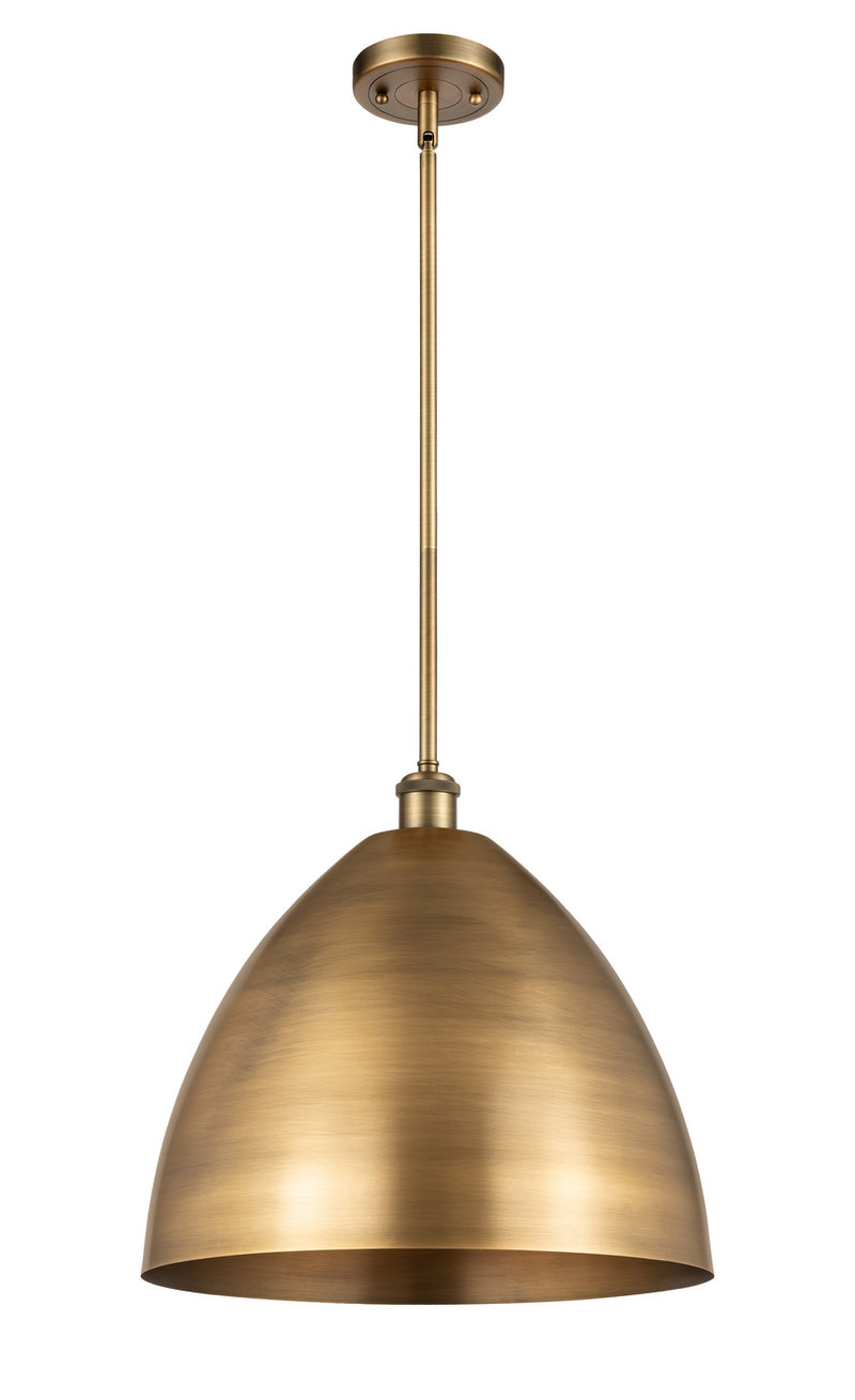 Innovations 516-1S-BB-MBD-16-BB One Light Pendant, Brushed Brass