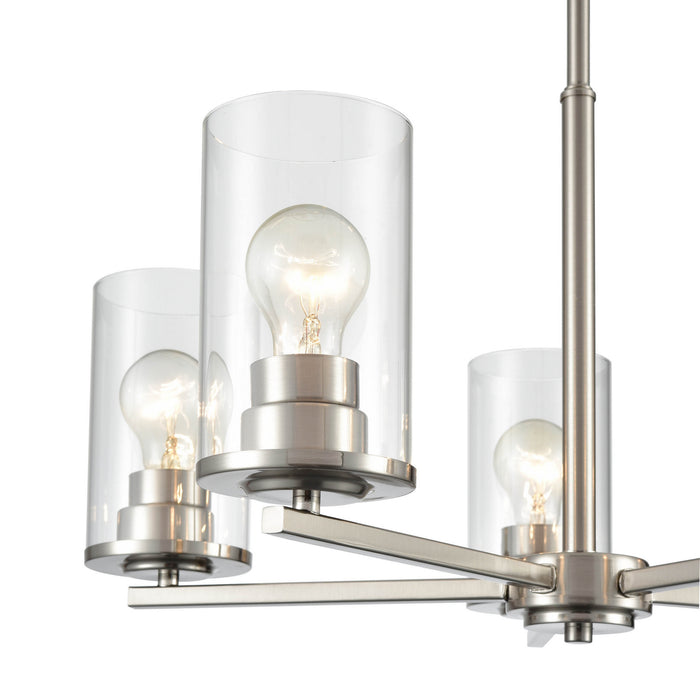 Millennium 2715-BN Five Light Chandelier, Brushed Nickel