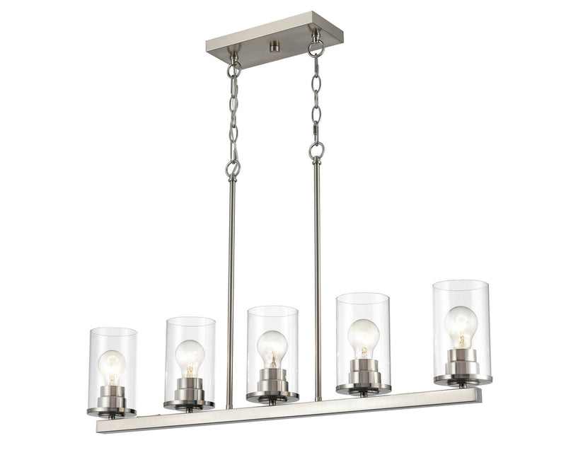 Millennium 2725-BN Five Light Chandelier, Brushed Nickel