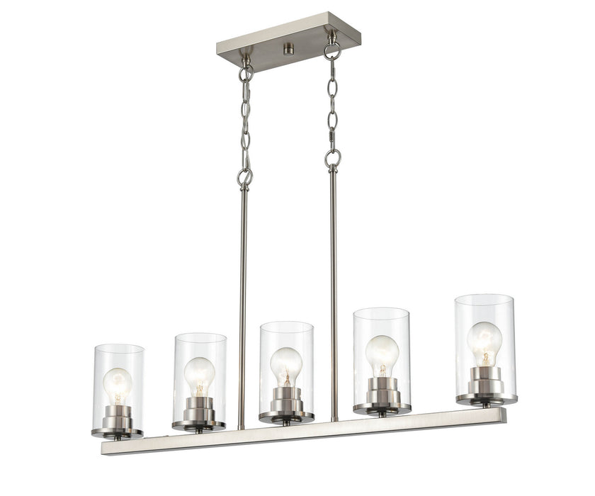 Millennium 2725-BN Five Light Chandelier, Brushed Nickel