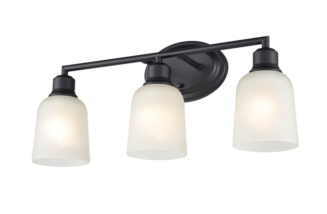 Millennium 2803-MB Three Light Vanity, Matte Black