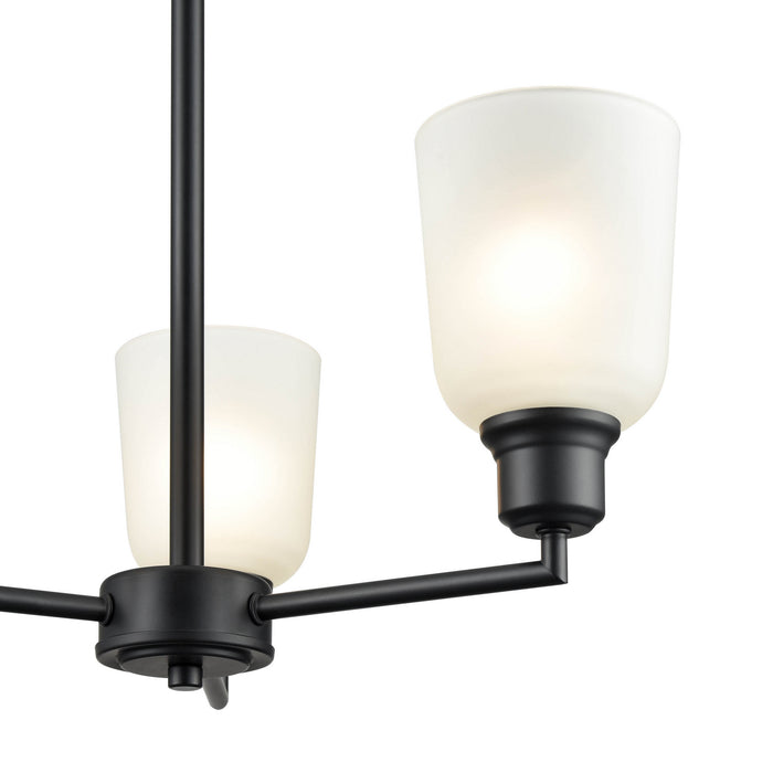 Millennium 2813-MB Three Light Chandelier, Matte Black