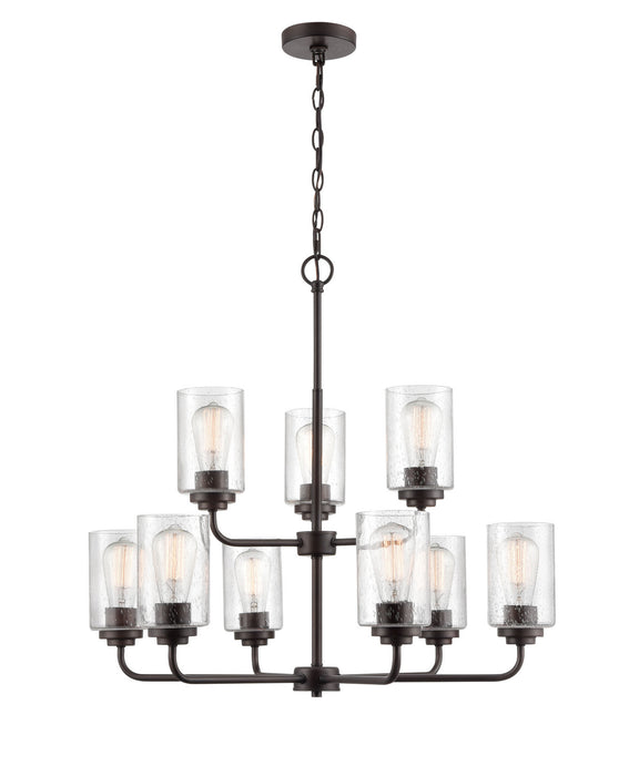 Millennium 9609-RBZ Nine Light Chandelier, Rubbed Bronze