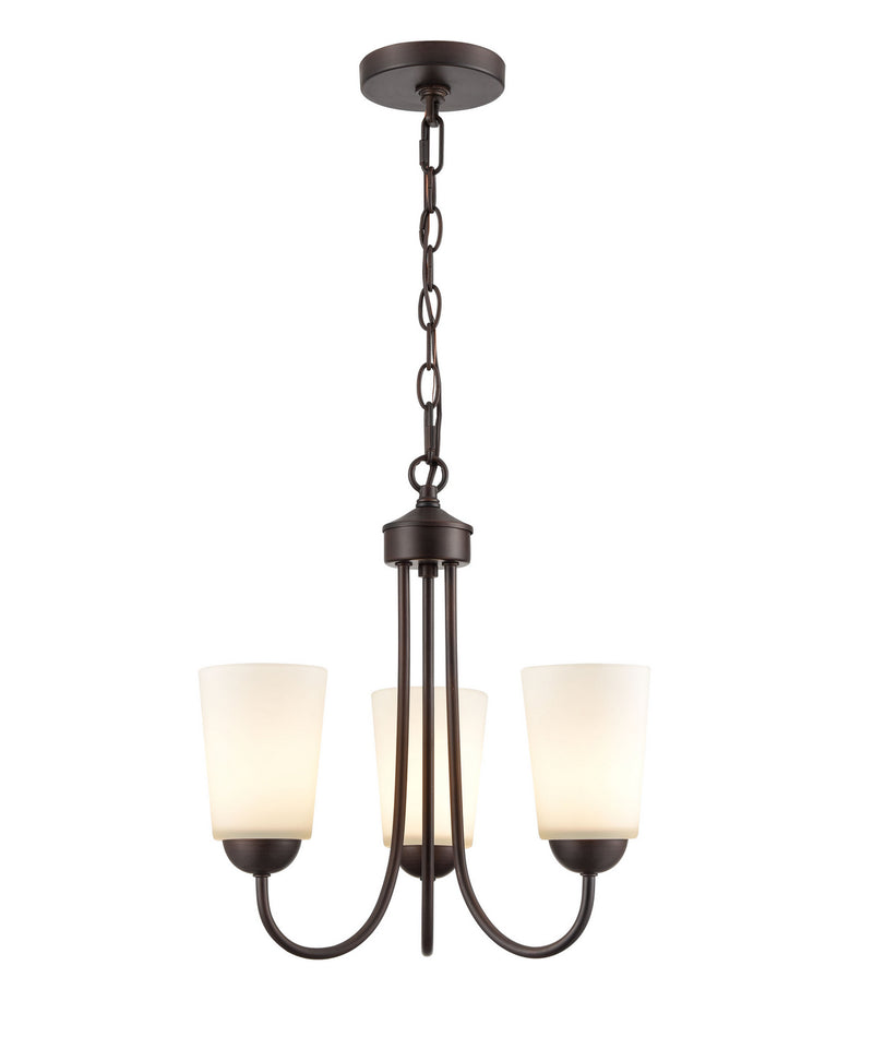 Millennium 9803-RBZ Three Light Chandelier, Rubbed Bronze