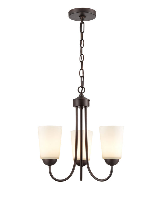 Millennium 9803-RBZ Three Light Chandelier, Rubbed Bronze