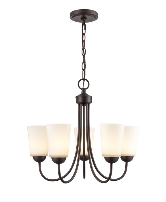 Millennium 9805-RBZ Five Light Chandelier, Rubbed Bronze