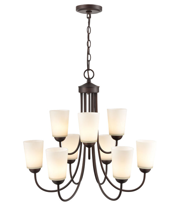 Millennium 9809-RBZ Nine Light Chandelier, Rubbed Bronze