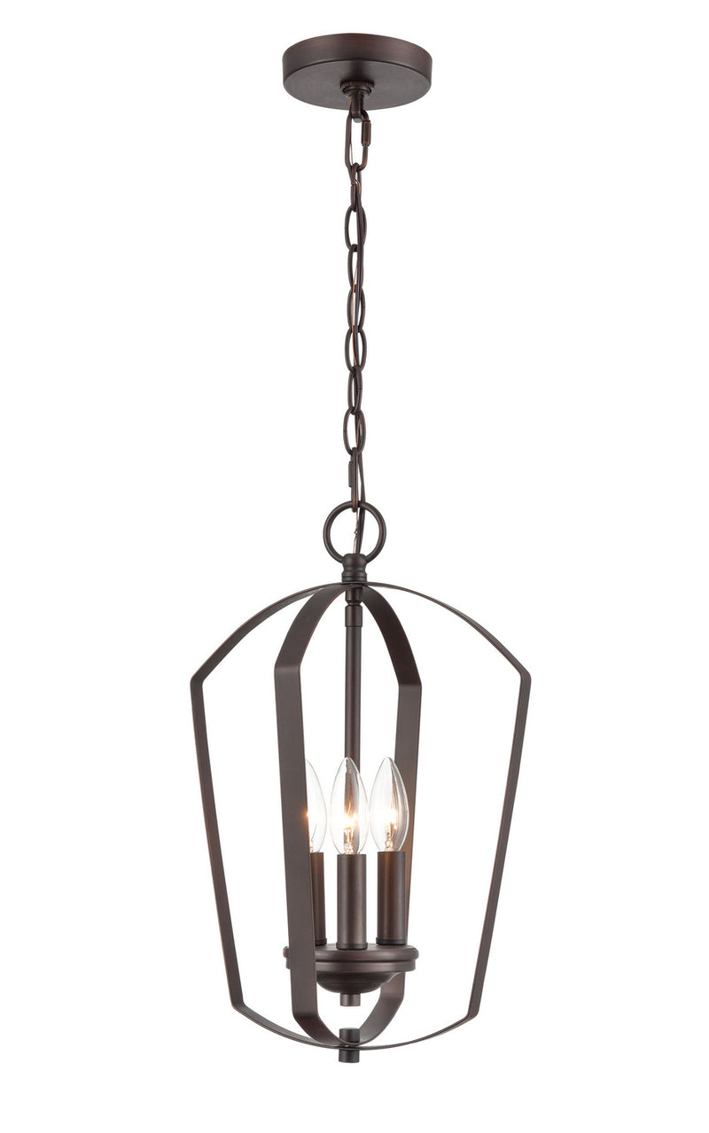 Millennium 9823-RBZ Three Light Pendant, Rubbed Bronze