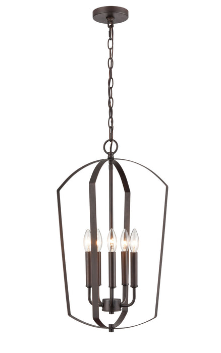Millennium 9825-RBZ Five Light Pendant, Rubbed Bronze