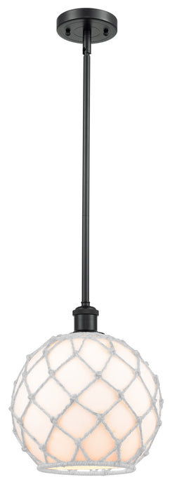 Innovations 516-1S-BK-G121-10RW One Light Mini Pendant, Matte Black