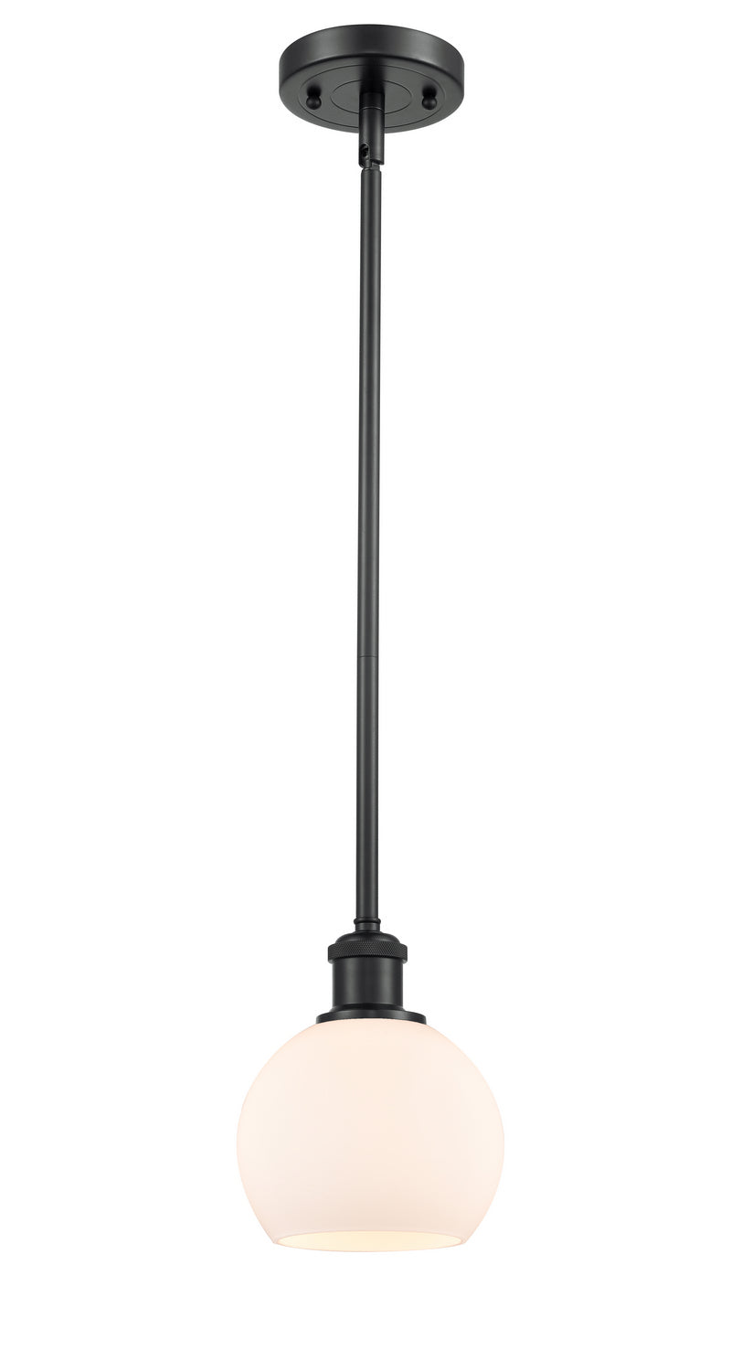 Innovations 516-1S-BK-G121-6 One Light Mini Pendant, Matte Black