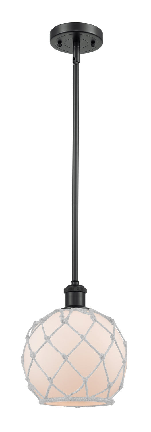 Innovations 516-1S-BK-G121-8RW One Light Mini Pendant, Matte Black