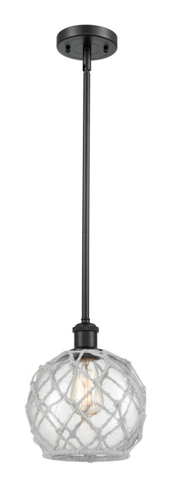 Innovations 516-1S-BK-G122-8RW One Light Mini Pendant, Matte Black