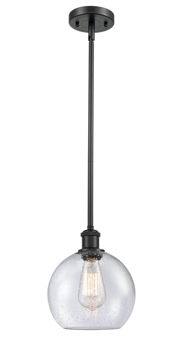 Innovations 516-1S-BK-G124-8 One Light Mini Pendant, Matte Black