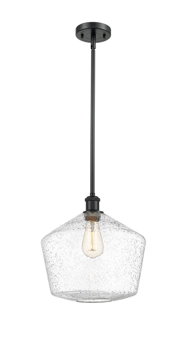 Innovations 516-1S-BK-G654-12 One Light Mini Pendant, Matte Black