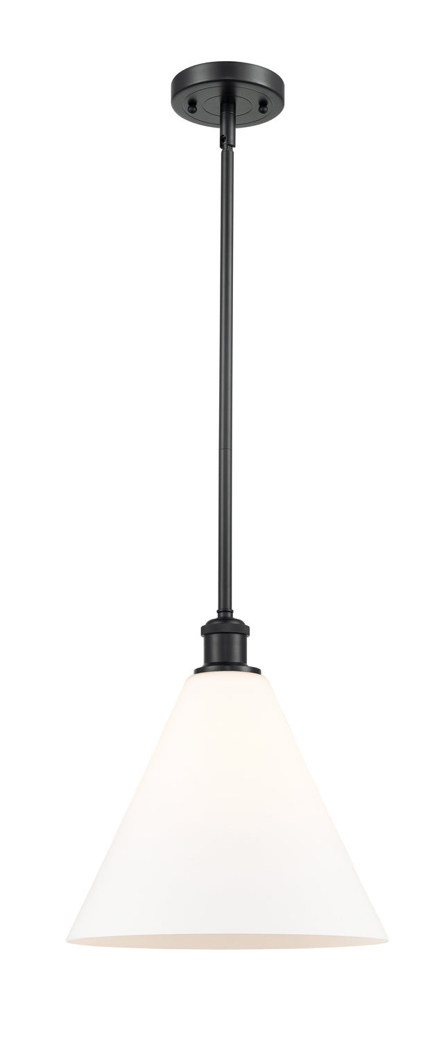 Innovations 516-1S-BK-GBC-121 One Light Mini Pendant, Matte Black