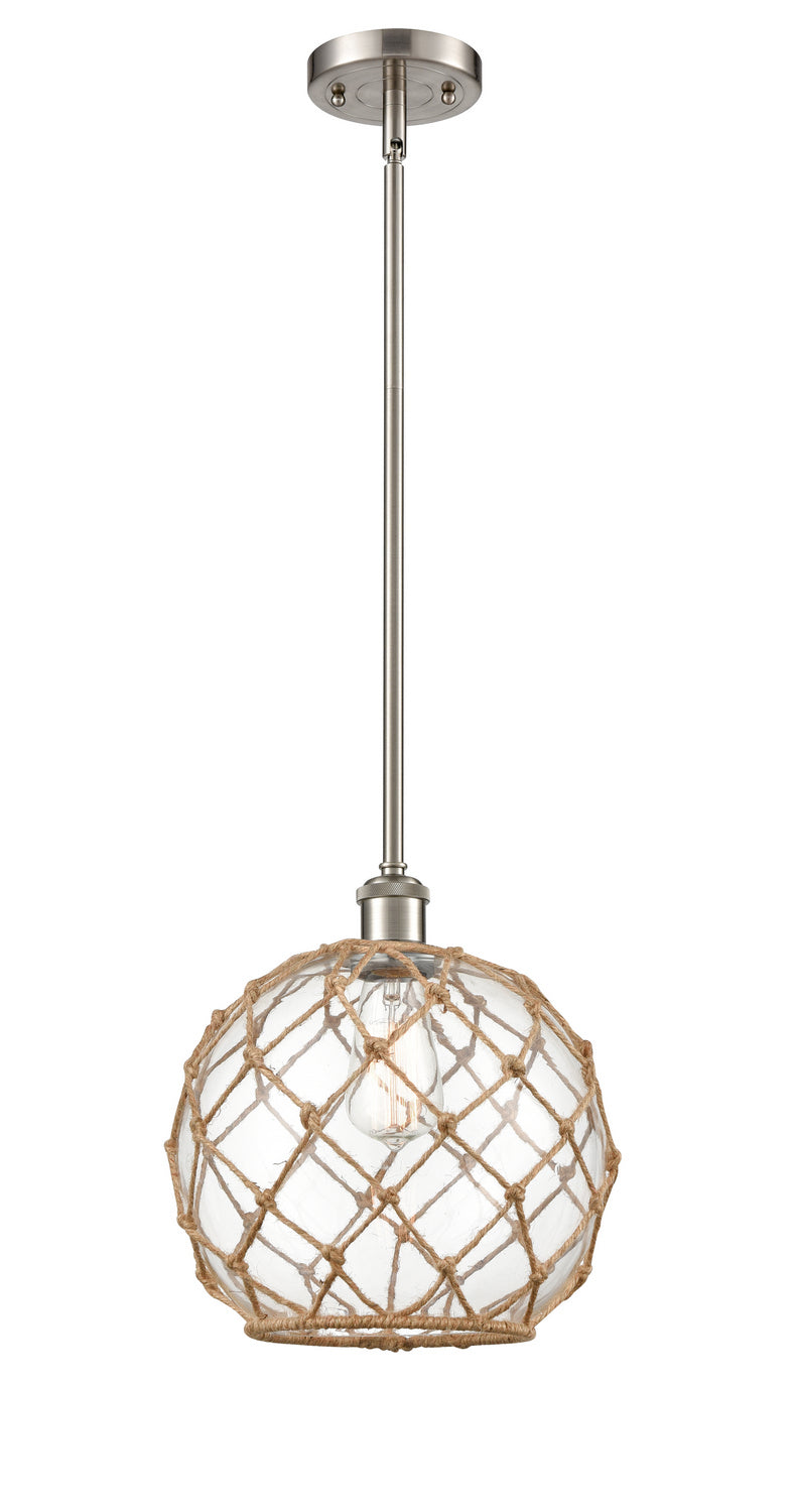 Innovations 516-1S-SN-G122-10RB One Light Mini Pendant, Brushed Satin Nickel