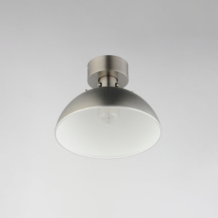 Maxim 12040SN One Light Flush Mount, Satin Nickel