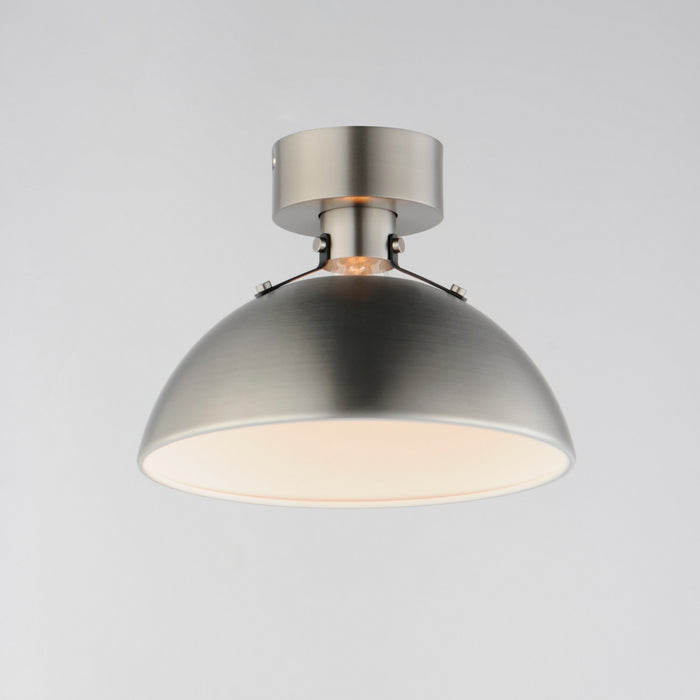 Maxim 12040SN One Light Flush Mount, Satin Nickel