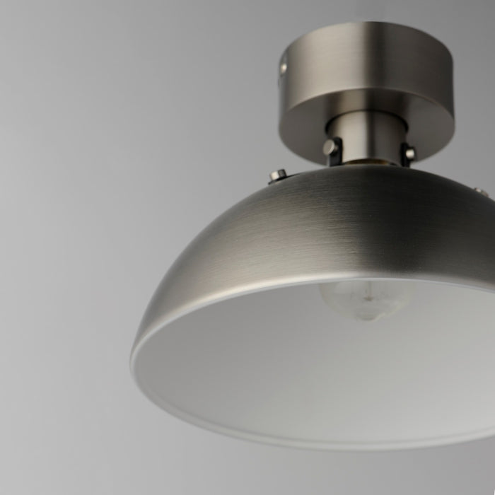 Maxim 12040SN One Light Flush Mount, Satin Nickel
