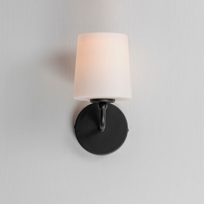 Maxim 12091SWBK One Light Wall Sconce, Black