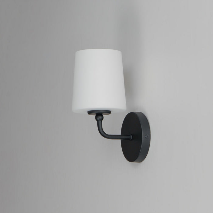 Maxim 12091SWBK One Light Wall Sconce, Black