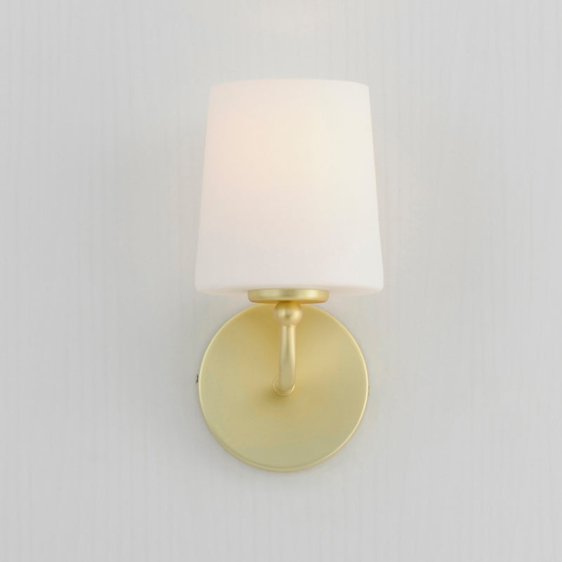 Maxim 12091SWSBR One Light Wall Sconce, Satin Brass