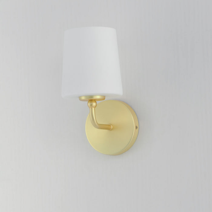 Maxim 12091SWSBR One Light Wall Sconce, Satin Brass