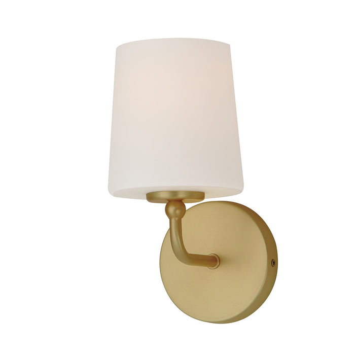 Maxim 12091SWSBR One Light Wall Sconce, Satin Brass