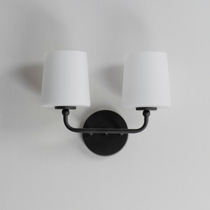 Maxim 12092SWBK Two Light Wall Sconce, Black