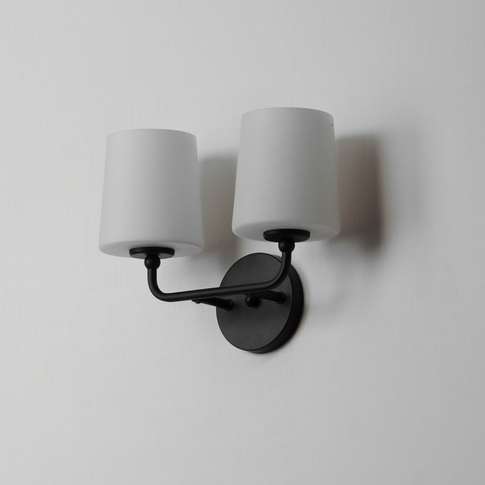 Maxim 12092SWBK Two Light Wall Sconce, Black