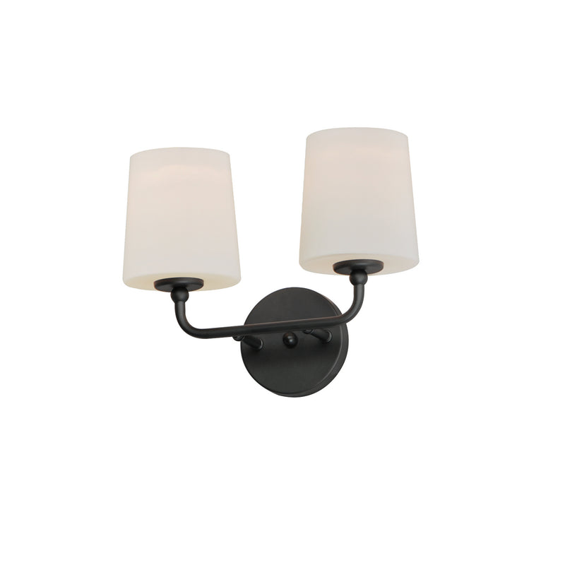 Maxim 12092SWBK Two Light Wall Sconce, Black