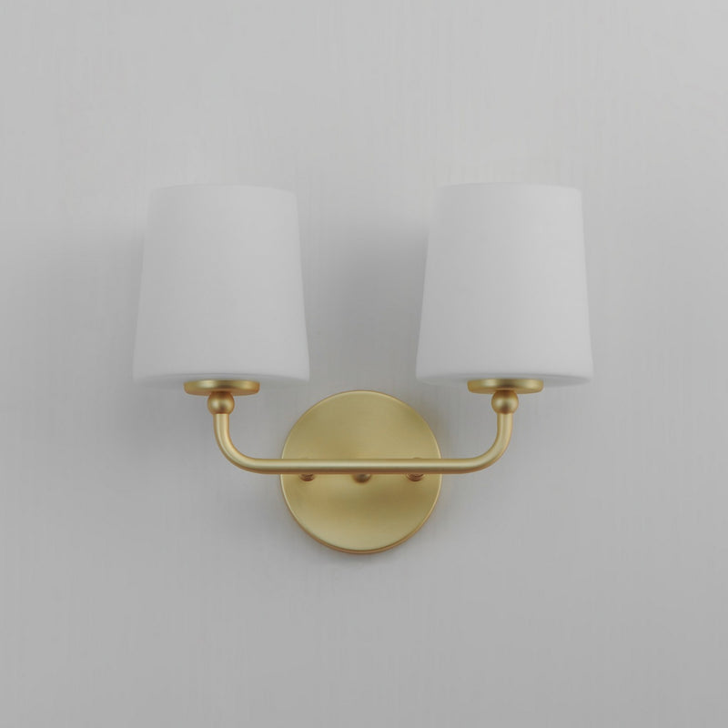 Maxim 12092SWSBR Two Light Wall Sconce, Satin Brass