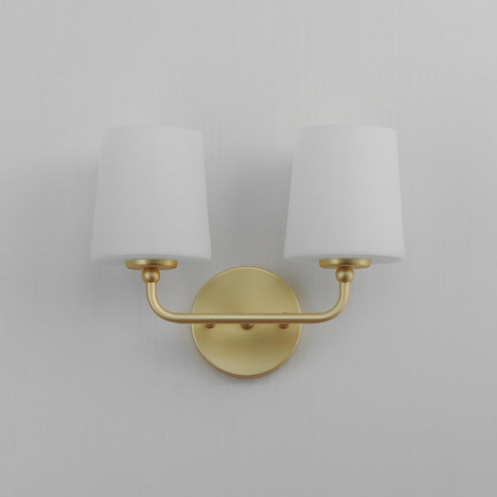 Maxim 12092SWSBR Two Light Wall Sconce, Satin Brass