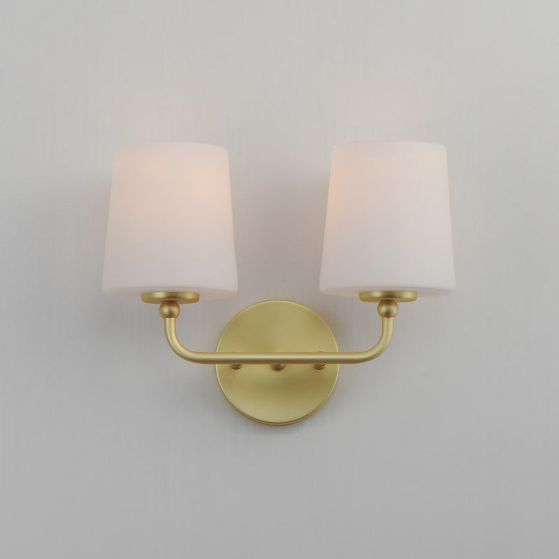 Maxim 12092SWSBR Two Light Wall Sconce, Satin Brass