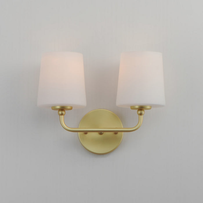 Maxim 12092SWSBR Two Light Wall Sconce, Satin Brass