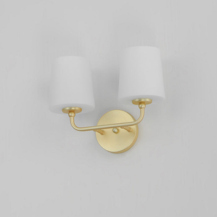 Maxim 12092SWSBR Two Light Wall Sconce, Satin Brass