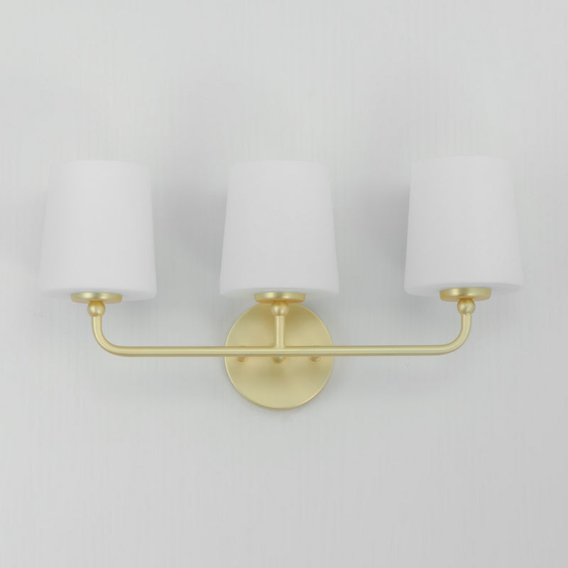 Maxim 12093SWSBR Three Light Bath Vanity, Satin Brass