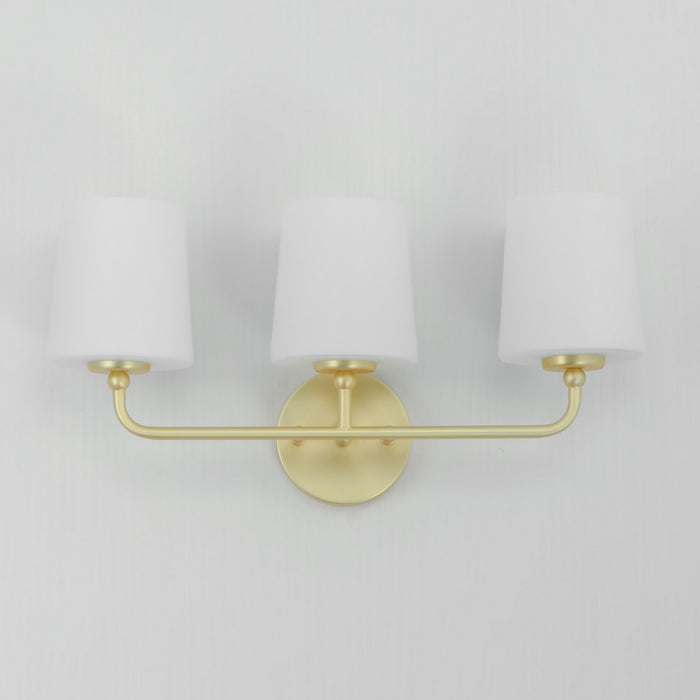 Maxim 12093SWSBR Three Light Bath Vanity, Satin Brass