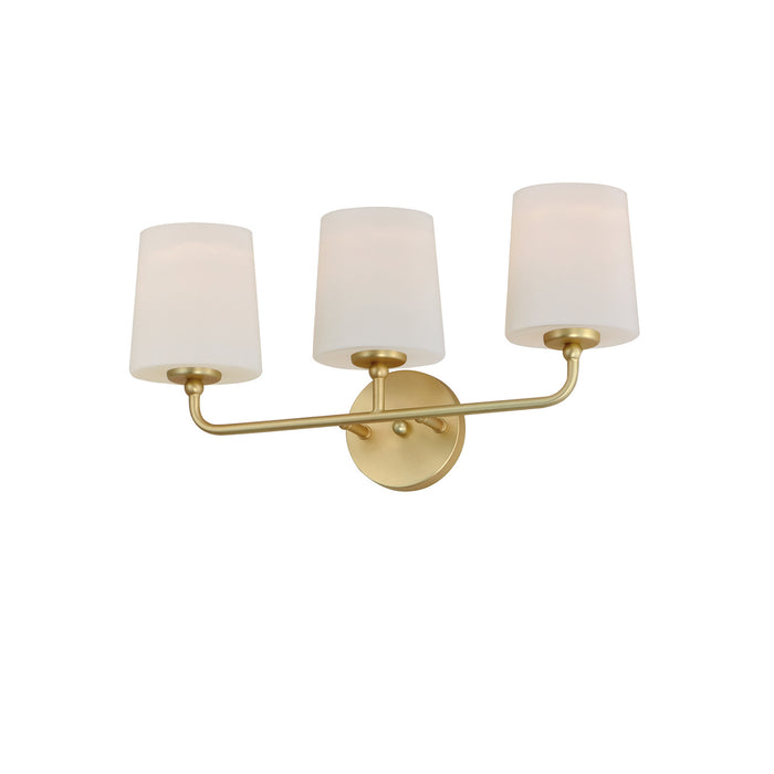 Maxim 12093SWSBR Three Light Bath Vanity, Satin Brass