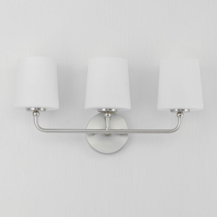 Maxim 12093SWSN Three Light Bath Vanity, Satin Nickel