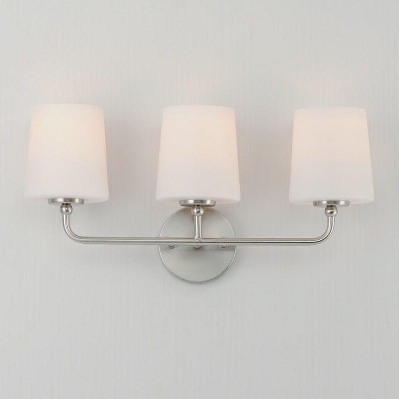 Maxim 12093SWSN Three Light Bath Vanity, Satin Nickel