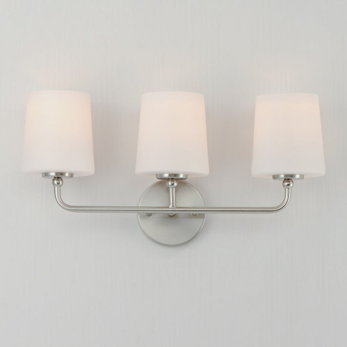 Maxim 12093SWSN Three Light Bath Vanity, Satin Nickel