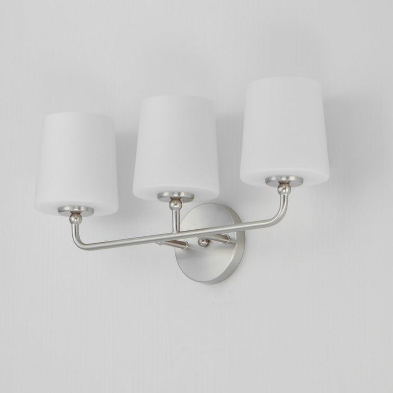 Maxim 12093SWSN Three Light Bath Vanity, Satin Nickel