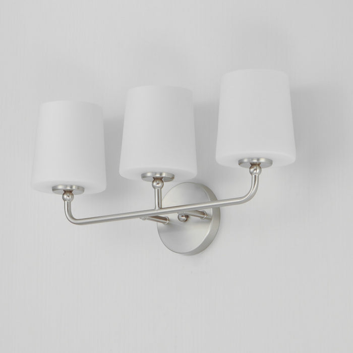 Maxim 12093SWSN Three Light Bath Vanity, Satin Nickel