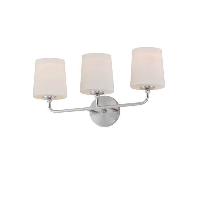 Maxim 12093SWSN Three Light Bath Vanity, Satin Nickel