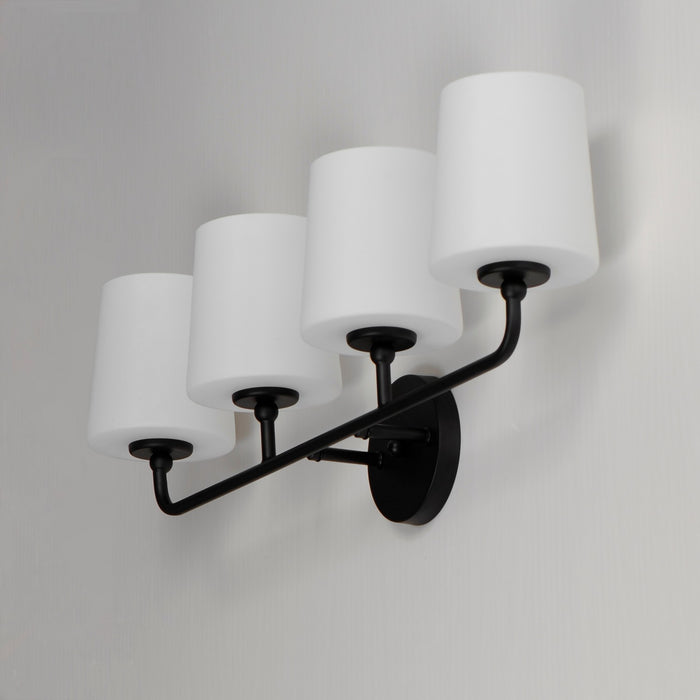 Maxim 12094SWBK Four Light Bath Vanity, Black