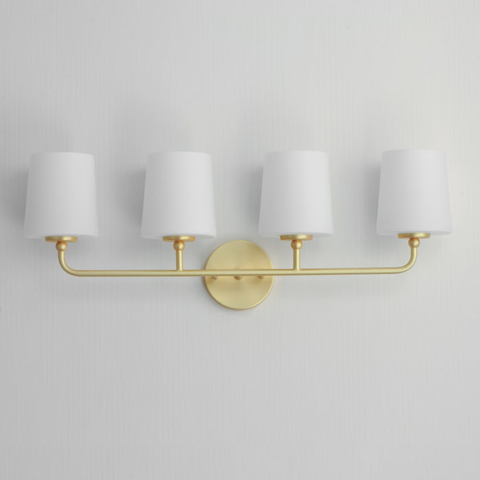Maxim 12094SWSBR Four Light Bath Vanity, Satin Brass